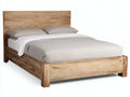 Letto matrimoniale-legno-221x181x112 cm-rovere naturale-rustico