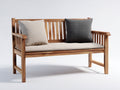 Panche da giardino-Legno massello-Tessuto-134x58x86 cm-Naturale-Beige-Moderno