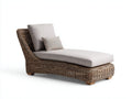 Lettino prendisole-rattan-tessuto-181x76x82 cm-beige-marrone naturale-stile naturale
