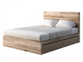 Letto matrimoniale-legno-223x183x106 cm-rovere chiaro-funzionale