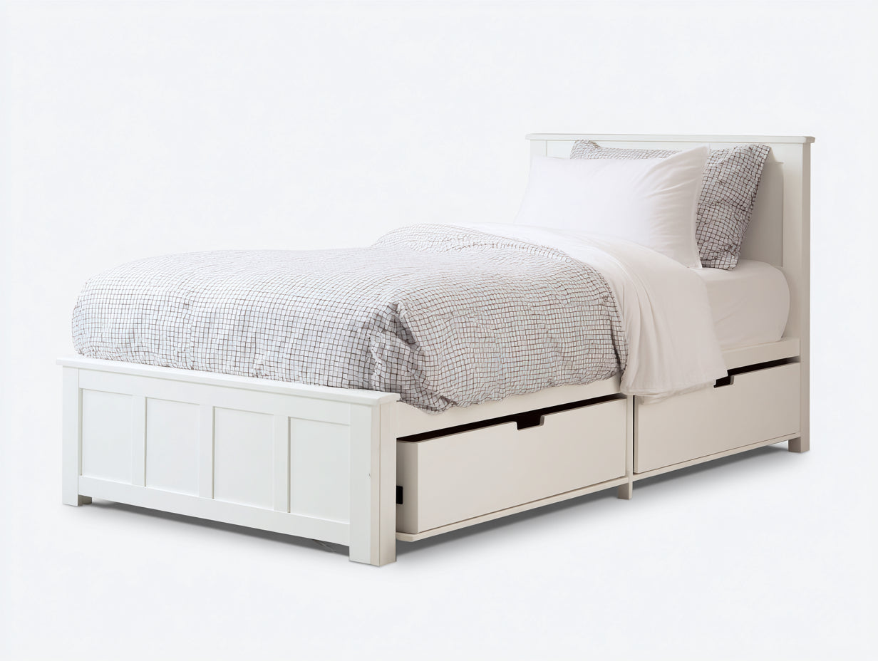 Letto singolo-legno-206x99x92 cm-bianco-moderno