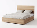 Letto matrimoniale-legno-218x178x102 cm-rovere naturale-moderno