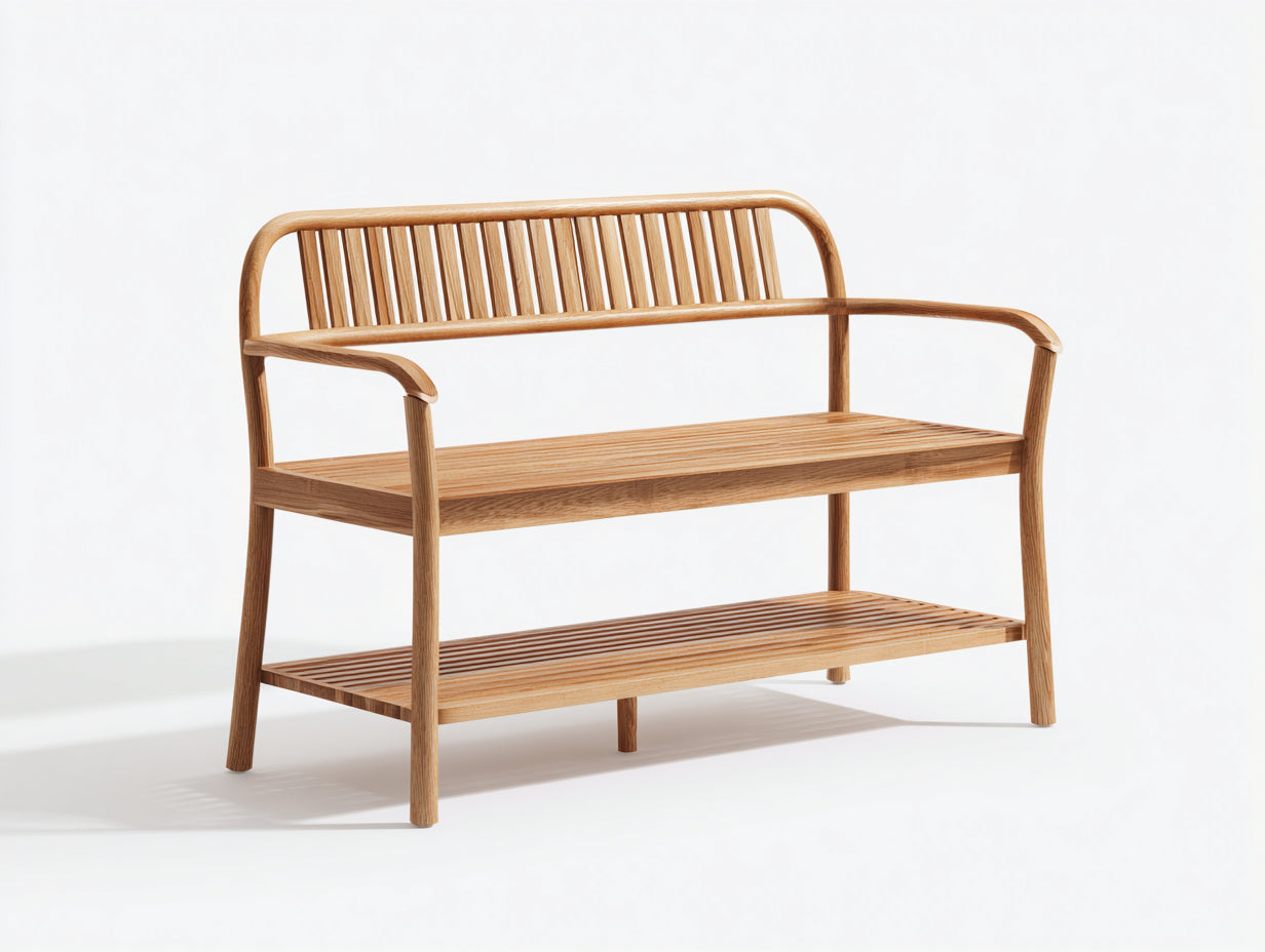Panche da giardino-Legno massello-140x55x86 cm-Miele-Nordico